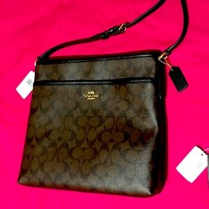 Coach Signature Canvas File Crossbody Bag
